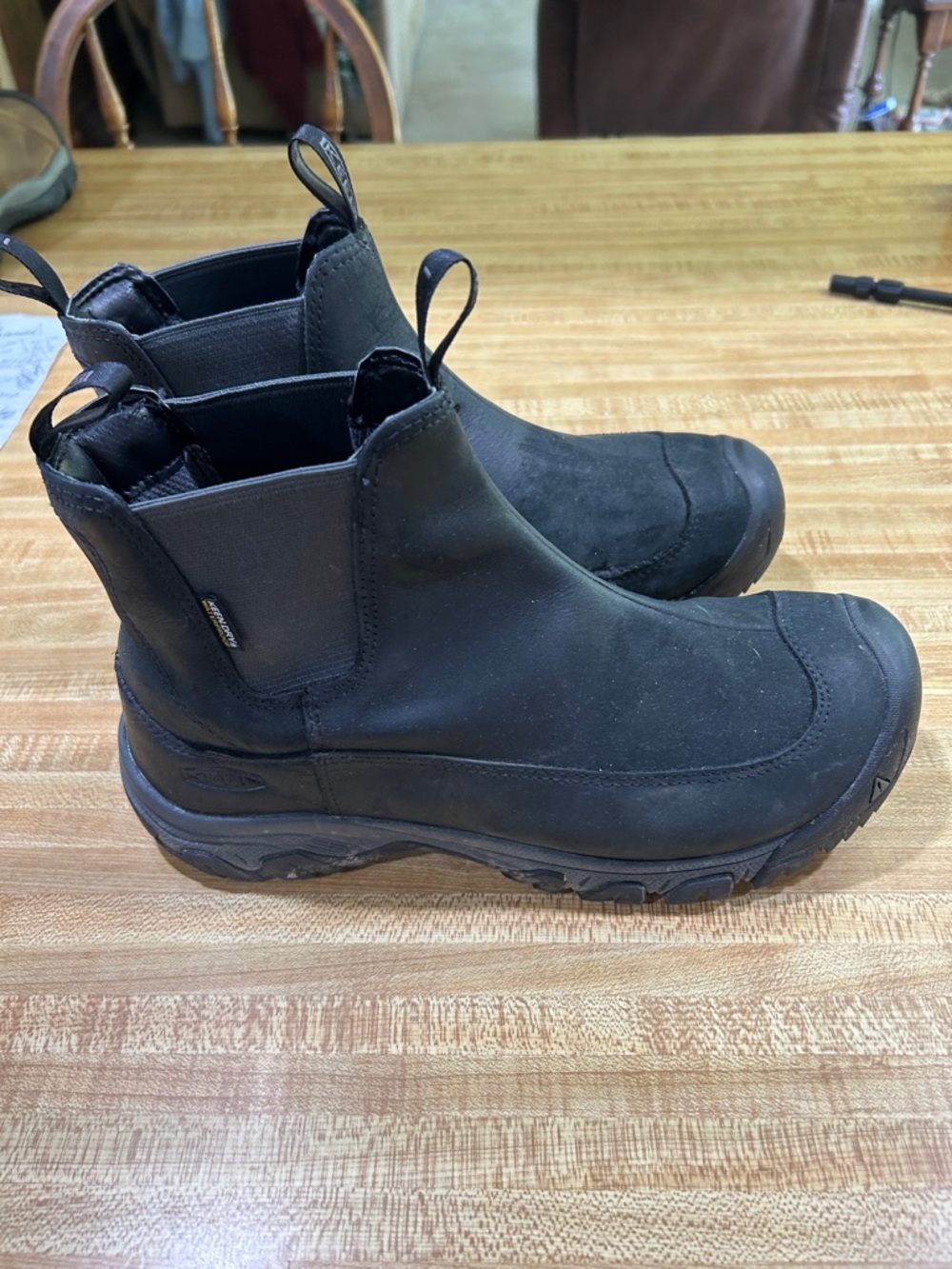 Keen Anchorage III Black Slip-On Waterproof Chelsea Boots